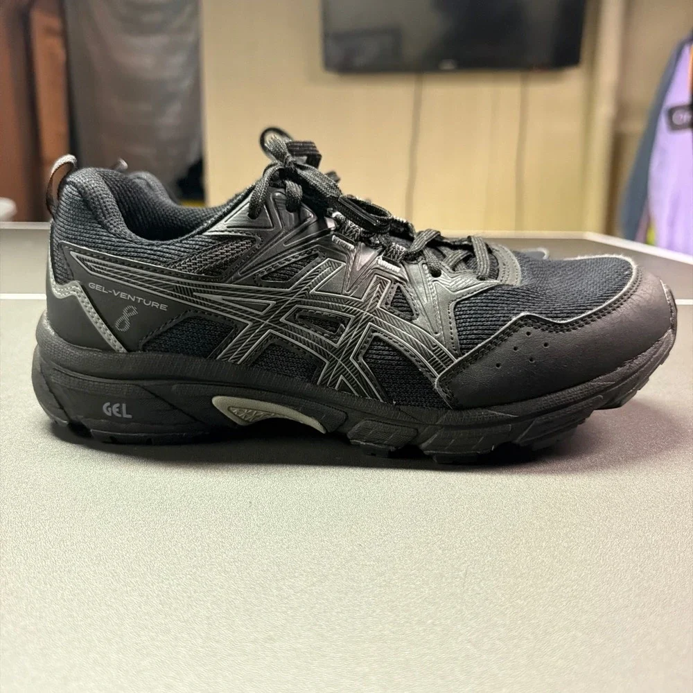 ASICS Gel Venture 8 Extra Wide Black Running Walking Shoes Men's US 8 4E